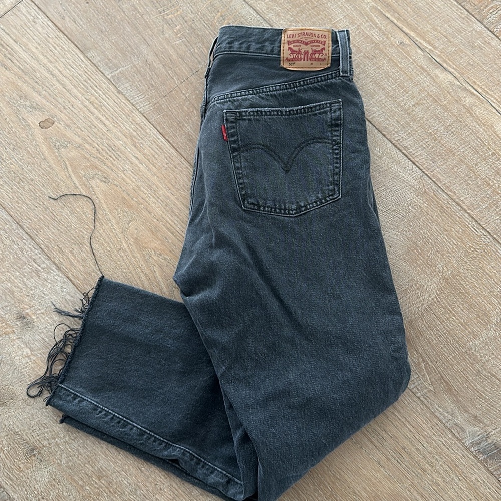 Levi’s premium 501 faded black jeans